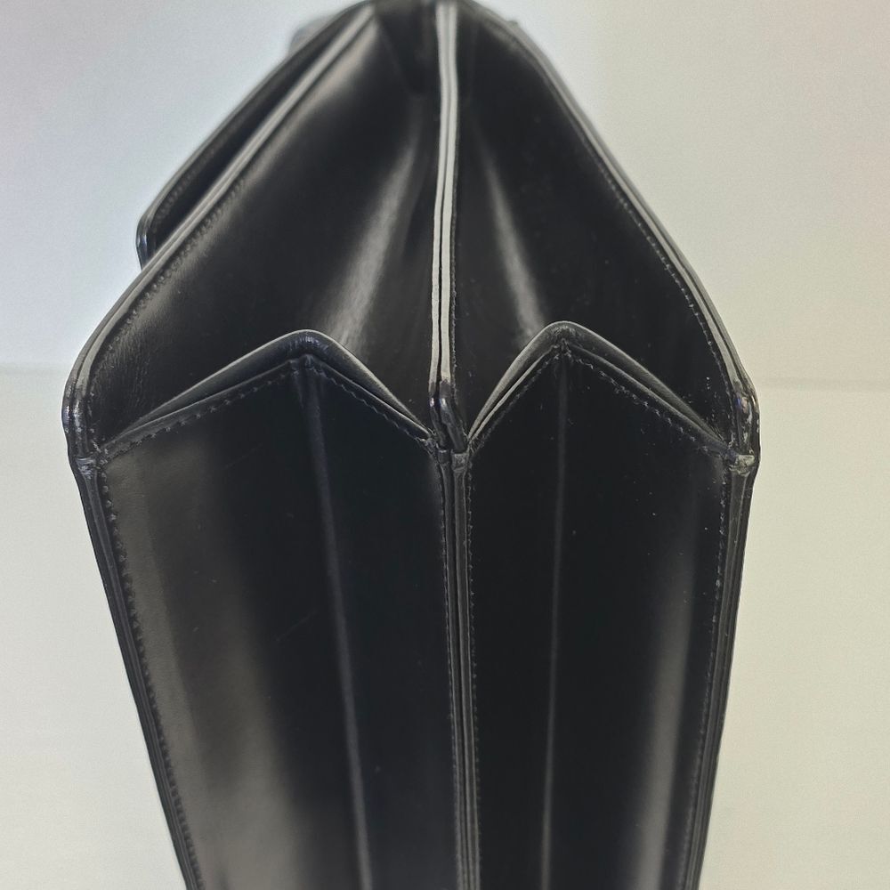 Givenchy Black Calfskin Leather Gold Logo Magnetic Snap Closure Top Handle Bag - Picture 12 of 12